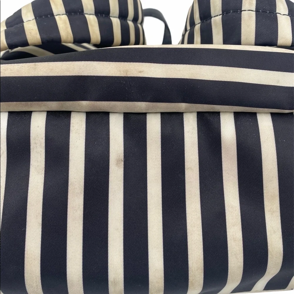 Kate Spade Black & White Striped Backpack